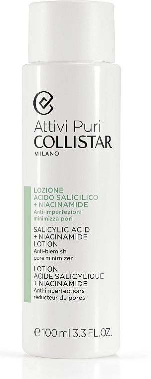 Collistar Лосьон для лица с салициловой кислотой и ниацинамидом Attivi Puri Salicylic Acid + Niacinamide Lotion - фото N1