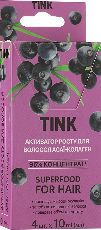 Tink Концентрований активатор росту для волосся "Асаї" For Hair - фото N1