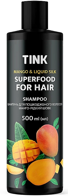 Tink Шампунь для поврежденных волос "Манго и жидкий шелк" SuperFood For Hair Mango & Liquid Shampoo - фото N3