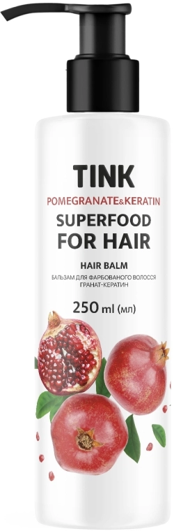 Tink Бальзам для окрашенных волос "Гранат и кератин" SuperFood For Hair Pomegranate & Keratin Balm - фото N1