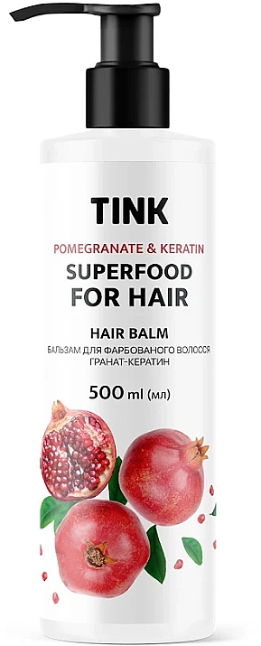 Tink Бальзам для окрашенных волос "Гранат и кератин" SuperFood For Hair Pomegranate & Keratin Balm - фото N4