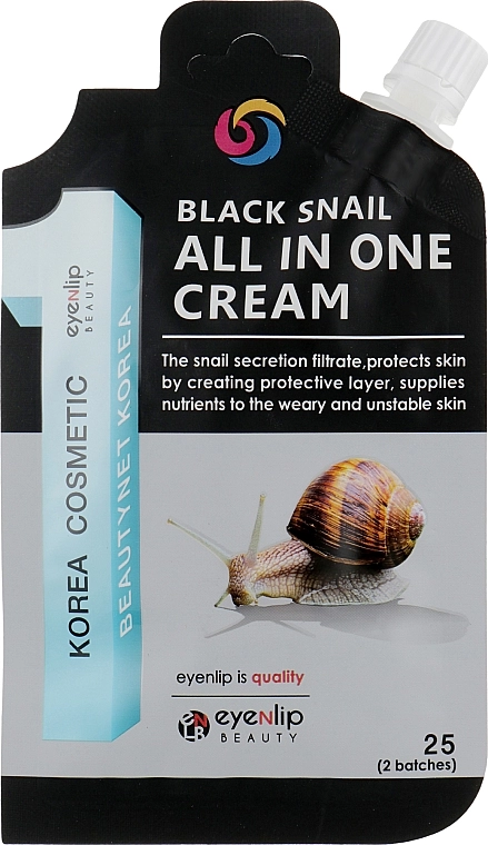 Eyenlip Відновлювальний крем з чорним равликом Black Snail All In One Cream - фото N1