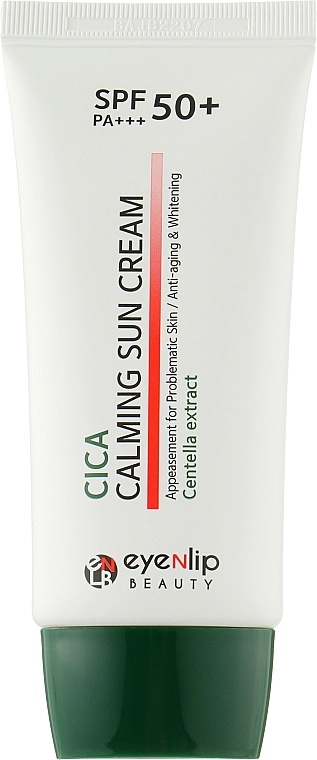 Заспокійливий сонцезахисний крем із центелою - Eyenlip Cica Calming Sun Cream SPF50+/PA, 50 мл - фото N1