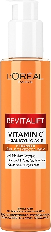 L’Oreal Paris Пінка з вітаміном С для очищення шкіри обличчя Revitalift Vitamin C Cleanser - фото N1