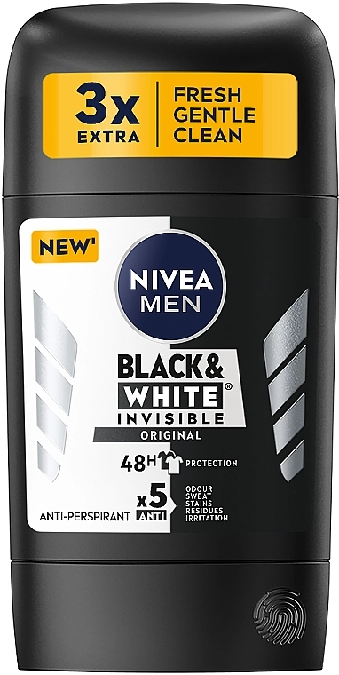 Nivea Антиперспірант-стик "Чорне та Біле. Невидимий" Black & White Invisible Original - фото N1