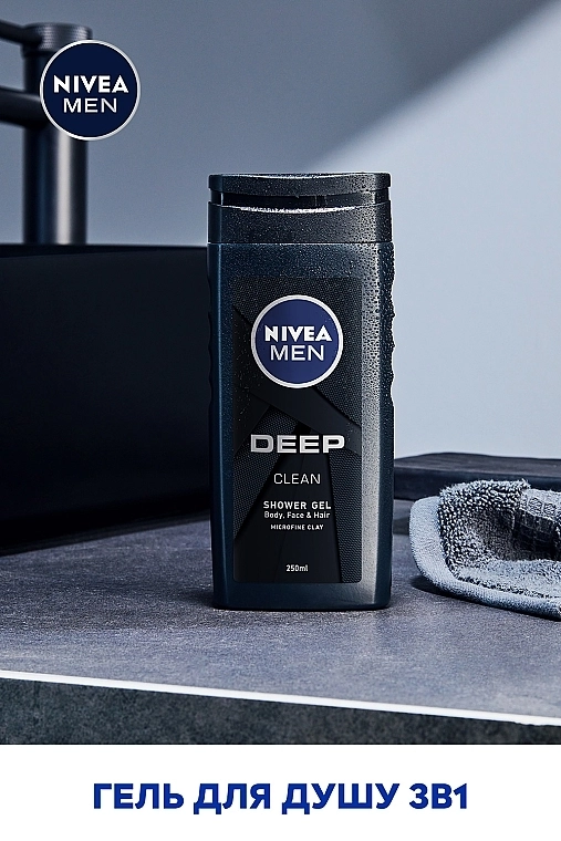 Nivea Гель для душа для тела, лица и волос MEN Deep - фото N3