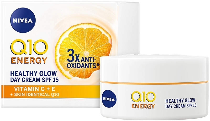 Nivea Дневной крем "Здоровое сияние" Q10 Energy Healthy Glow Day Cream SPF 15 - фото N1