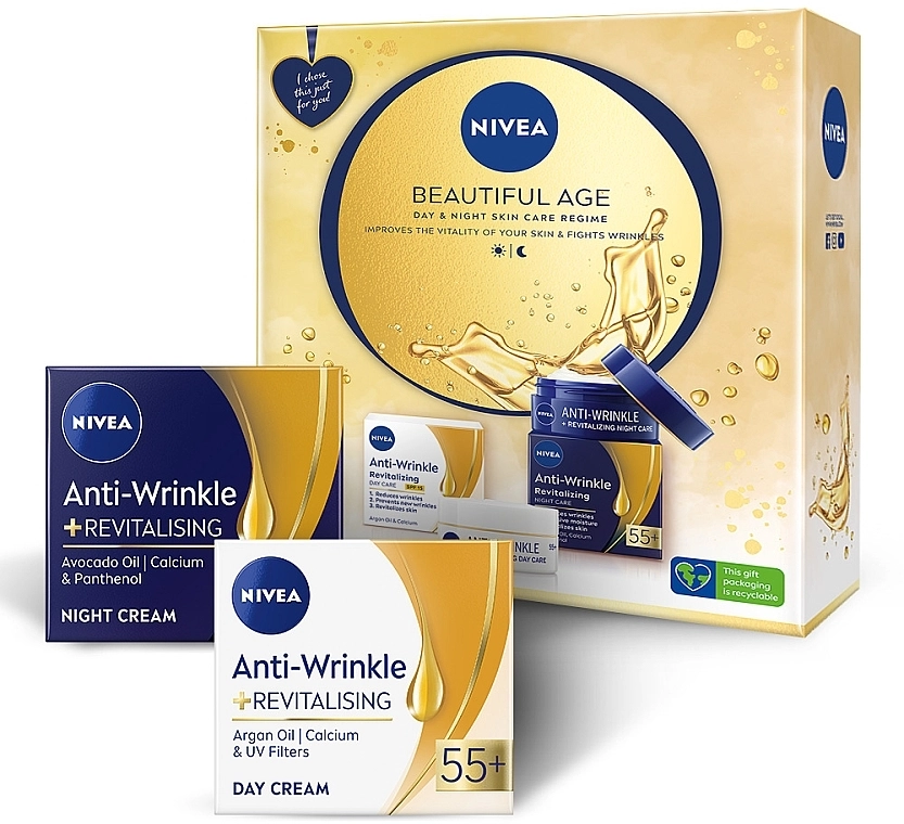 Nivea Набор женский Beautiful Age 2023 (d/cr/50ml + n/cr/50ml) - фото N2