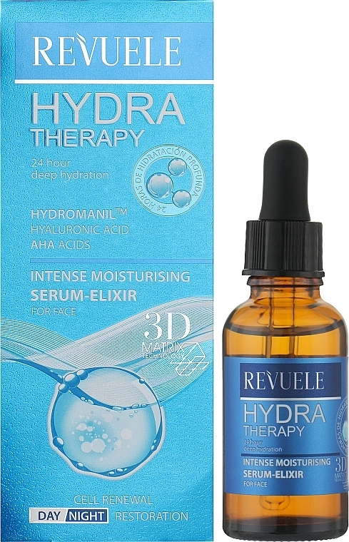 Revuele Сироватка для обличчя Hydra Therapy Intense Moisturising Serum Elixir - фото N2