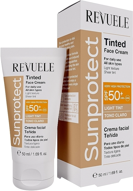 Revuele Крем для лица тонирующий Sunprotect Tinted Face Cream SPF50+ - фото N1