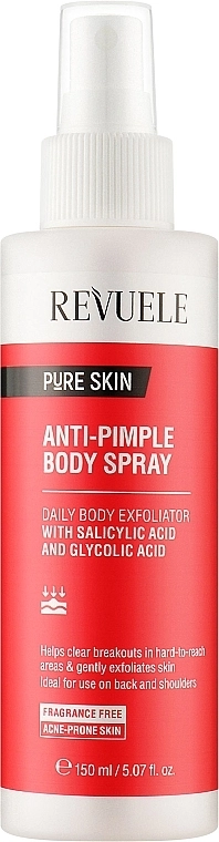 Revuele Спрей для тела против прыщей Pure Skin Anti-Pimple Body Spray - фото N1