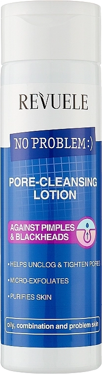 Лосьон против прыщей и черных точек - Revuele No Problem Pore-Cleansing Lotion, 200 мл - фото N1