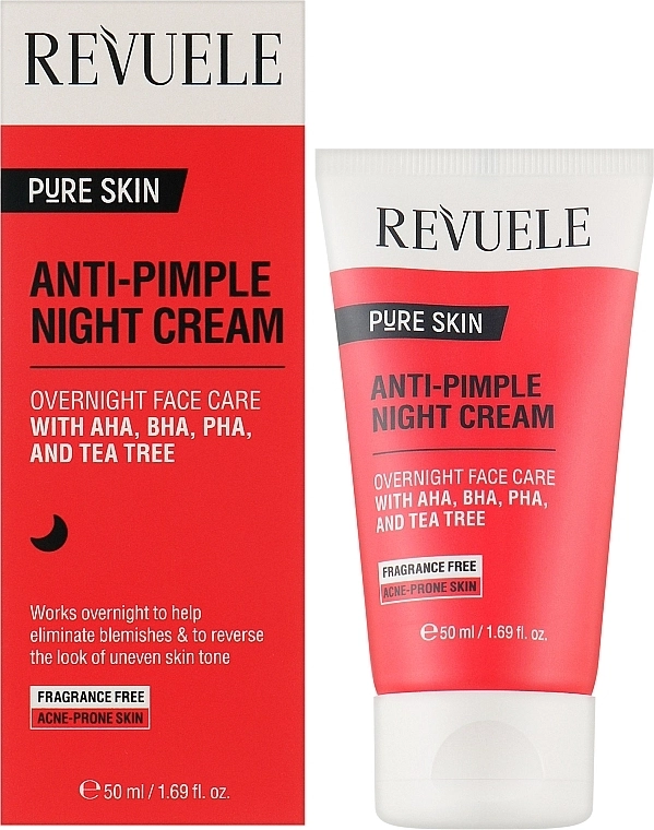 Revuele Крем ночной для лица против прыщей Pure Skin Anti-Pimple Night Cream - фото N2