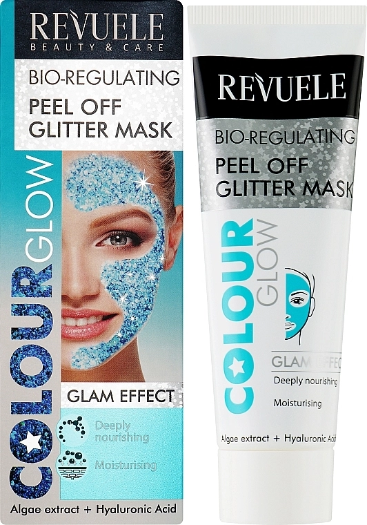 Revuele Біорегулювальна маска-плівка Color Glow Glitter Mask Pell-Off Bio-regulating - фото N2