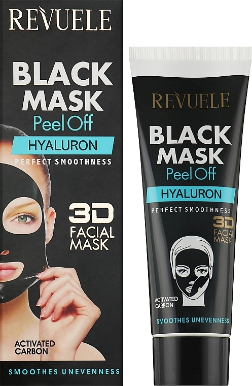 Revuele Чорна маска для обличчя "Гіалурон" Black Mask Peel Off Hyaluron - фото N2