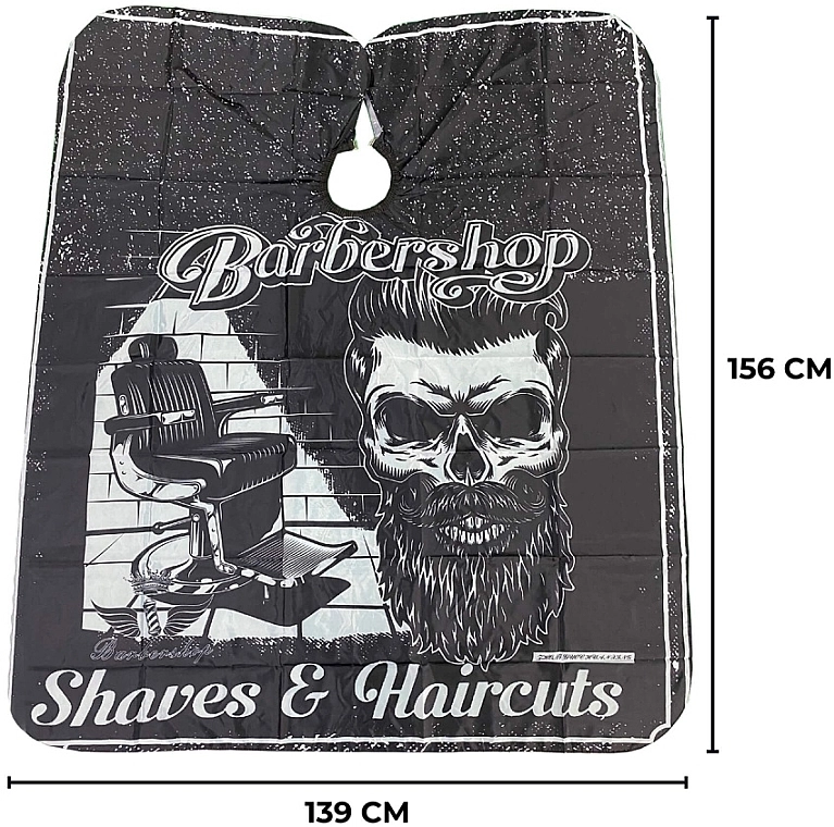 SPL Пеньюар парикмахерский, 905073-18, черный Barber - фото N3