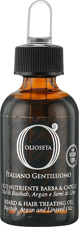 Barex Italiana Смягчающее масло для волос и бороды Olioseta Gentiluomo Beard & Hair Treating Oil - фото N1