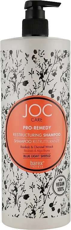 Barex Italiana Шампунь реструктурирующий для поврежденных волос Joc Care Shampoo - фото N2