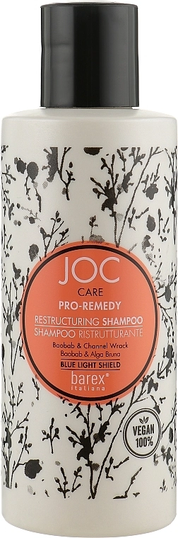 Barex Italiana Шампунь реструктурирующий для поврежденных волос Joc Care Shampoo - фото N3