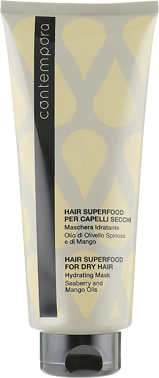 Barex Italiana Маска увлажняющая для сухих волос с маслом облепихи и маслом манго Contempora Dry Hair Hydrating Mask - фото N1