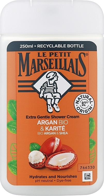 Le Petit Marseillais Биогель для душа "Арган и масло ши" Argan Bio & Karite Extra Gentle Shower Cream - фото N1