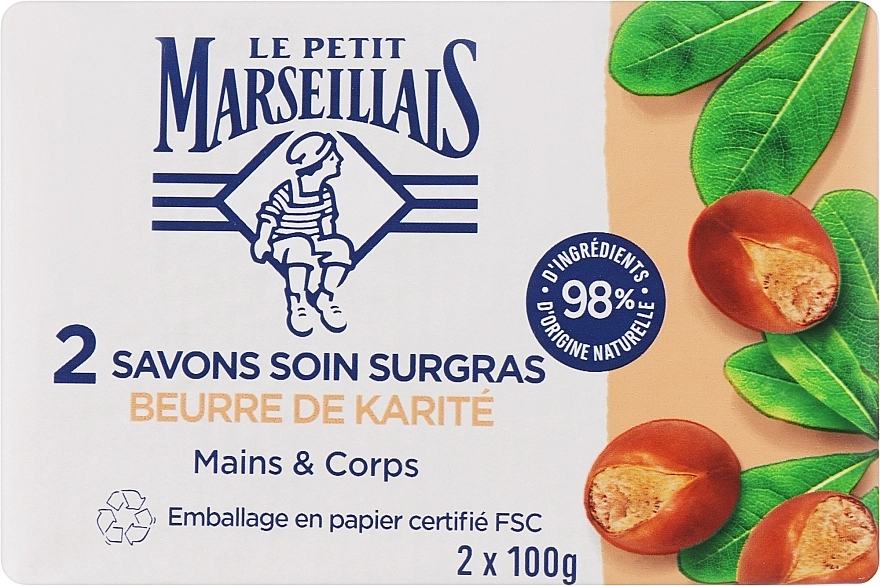 Le Petit Marseillais Набір мила з олією Ши (2x100g) - фото N1