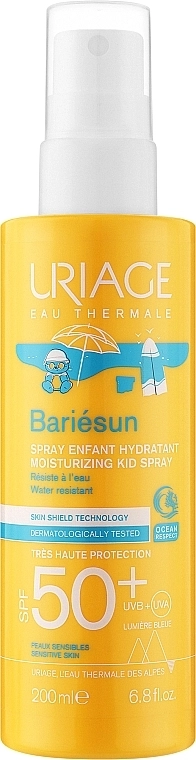 Uriage Детский солнцезащитный увлажняющий спрей для тела Bariesun Moisturuzing Kid Spray SPF50+ - фото N1