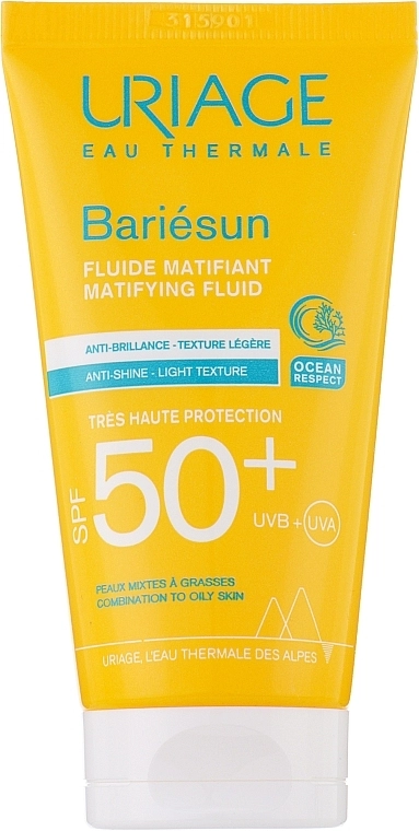 Uriage Сонцезахисний матувальний флюїд Bariésun Mat Fluide SPF50+ - фото N1