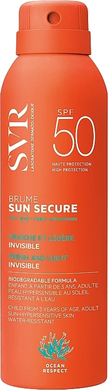 SVR Сонцезахисний спрей Sun Secure Biodegradable Spf50 - фото N1