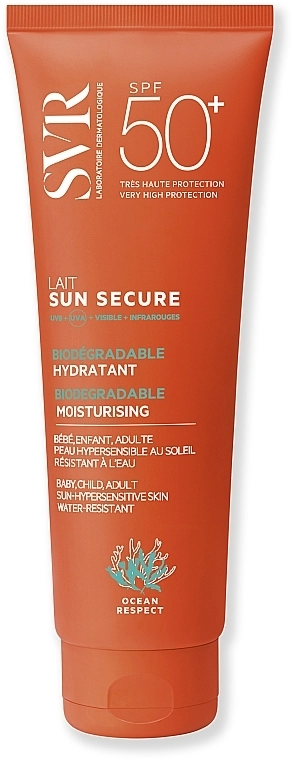 SVR Увлажняющее молочко для тела Sun Secure Biodegradable Milk Spf50 - фото N2