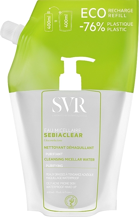 SVR Очищувальна міцелярна вода Sebiaclear Purifying Cleansing Water (дой-пак) - фото N1