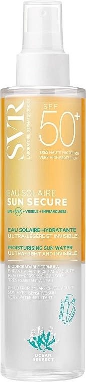 SVR УЦЕНКА Солнцезащитная вода Sun Secure Eau Solaire Sun Protection Water SPF50+ * - фото N1
