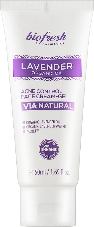 BioFresh Акне-контроль крем-гель для обличчя Lavender Organic Oil Acne Control Face Cream-Gel - фото N1