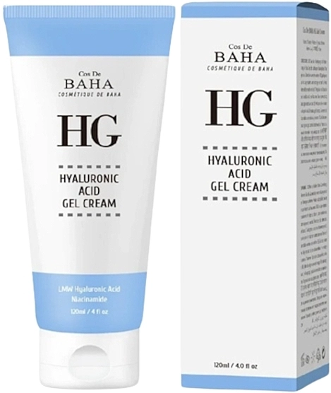 Інтенсивно-зволожуючий крем-гель з гіалуроновою кислотою - Cos De Baha HG Hyaluronic Acid Gel Cream, 120 мл - фото N1