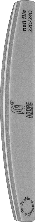 Adore Professional Баф для нігтів, півколо, 220/240 Nail File - фото N1