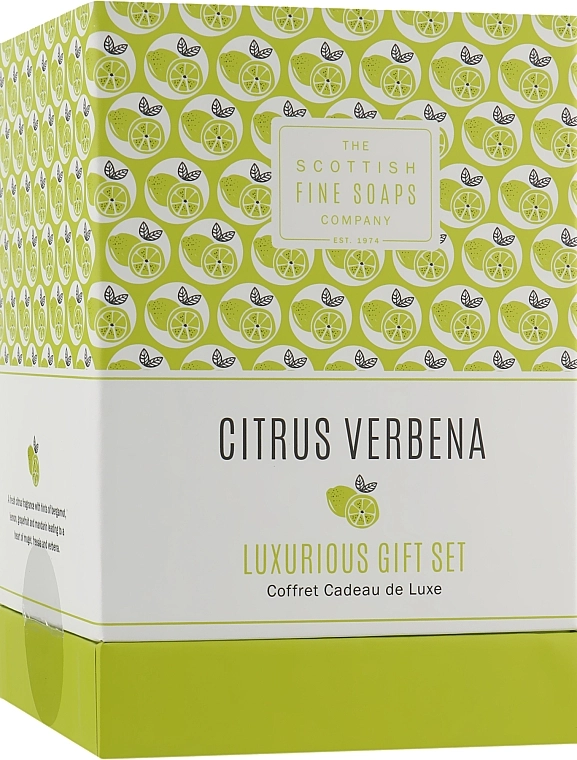 Scottish Fine Soaps Набор Citrus Verbena Luxurious Gift Set (wash/75ml + but/75ml + cr/75ml + soap) - фото N1