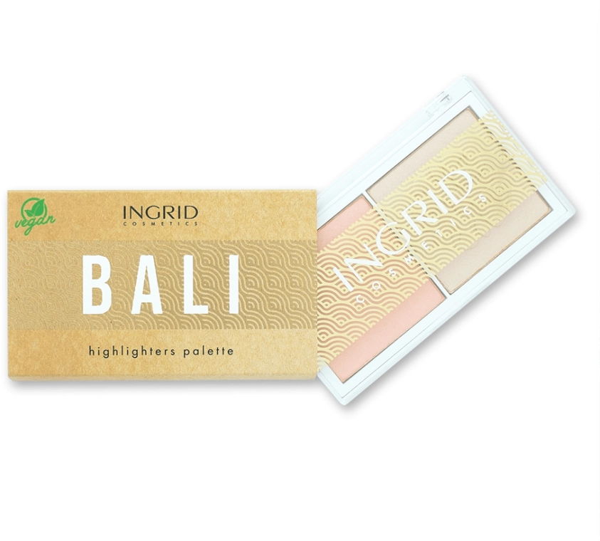 Ingrid Cosmetics Bali Highlighters Palette Палитра хайлайтеров для лица - фото N1