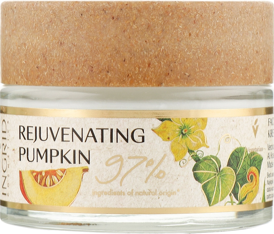 Ingrid Cosmetics Крем для обличчя з насінням гарбуза + жожоба + мед Vegan Rejuvenating Pumpkin - фото N1