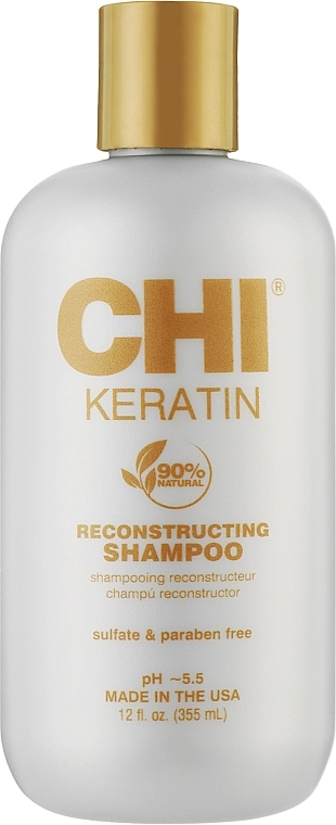 CHI Восстанавливающий кератиновый шампунь Keratin Reconstructing Shampoo - фото N7