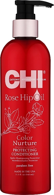 CHI Кондиціонер для фарбованого волосся Rose Hip Oil Color Nurture Protecting Conditioner - фото N1