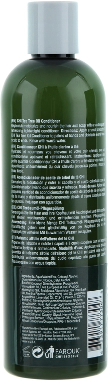 CHI Кондиционер с маслом чайного дерева Tea Tree Oil Conditioner - фото N4