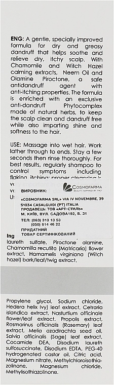 Cosmofarma Шампунь від лупи Toscana Care Shampoo Antiforfora - фото N3