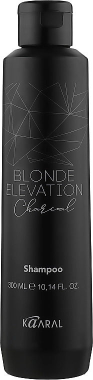 Kaaral Черный угольный тонирующий шампунь для волос Blonde Elevation Charcoal Shampoo - фото N1