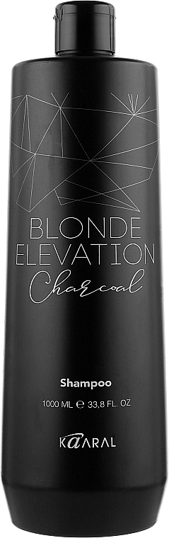 Kaaral Черный угольный тонирующий шампунь для волос Blonde Elevation Charcoal Shampoo - фото N3