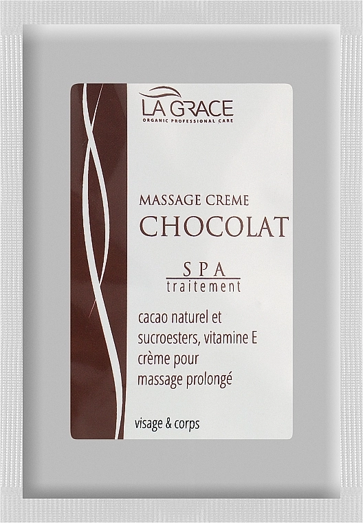 La Grace Масажний крем для обличчя й тіла шоколадний Chocolate Massage Creme (пробник) - фото N1