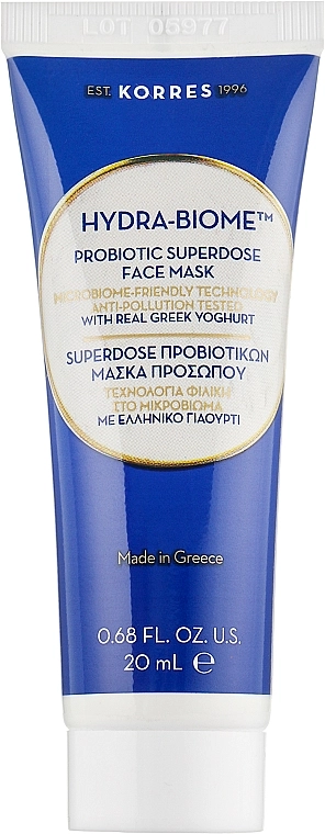 Korres Маска для лица с йогуртом и пробиотиками "Hydra-Biome" Hydra-Biome Probiotic Superdose Face Mask - фото N1