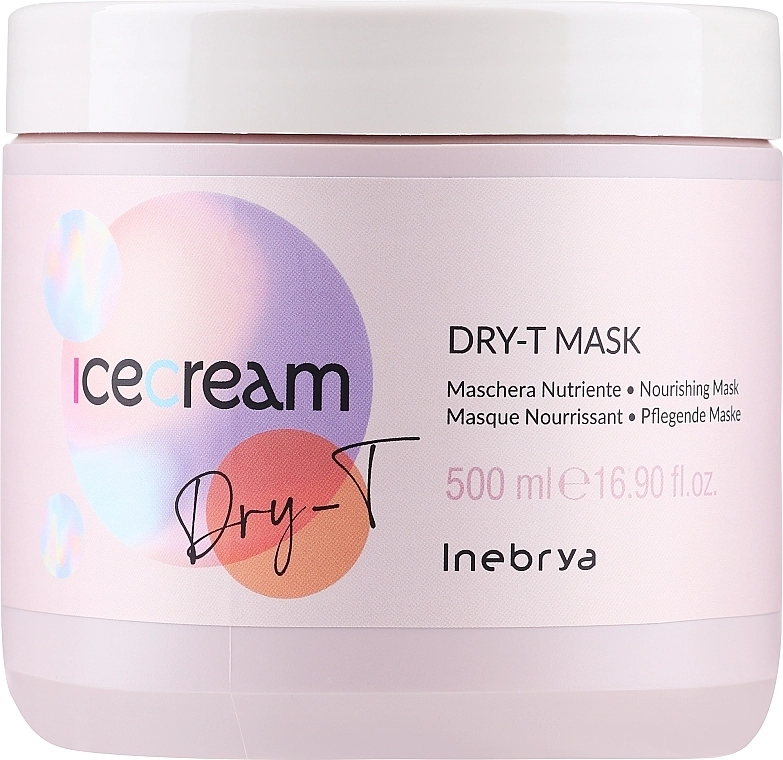 Inebrya Маска для сухого і неслухняного волосся Ice Cream Dry-T Mask - фото N1