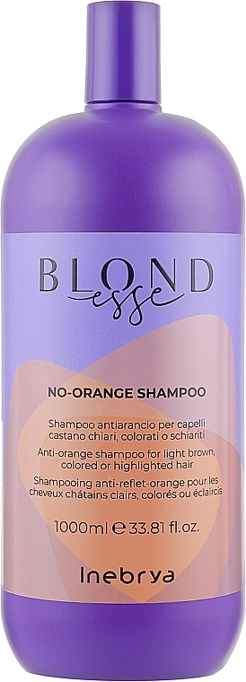 Inebrya Шампунь для фарбованого волосся, проти помаранчевого кольору Blondesse No-Orange Shampoo - фото N3