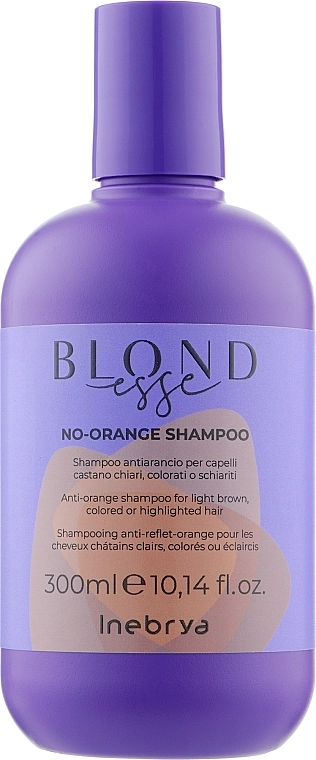 Inebrya Шампунь для окрашенных волос против оранжевого цвета Blondesse No-Orange Shampoo - фото N1