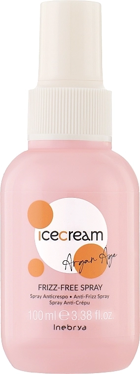 Inebrya Ультралегкий разглаживающий спрей для всех типов волос Ice Cream Argan Age Frizz-Free Spray - фото N1